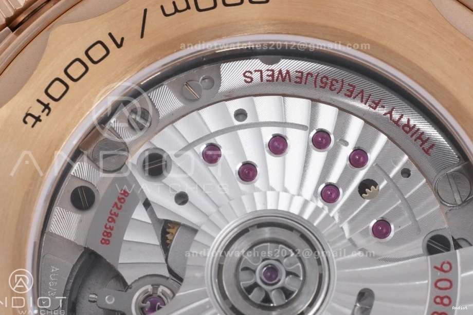 Best VSF Seamaster Mesh Dial Black A8806 Diver Bracelet 300M on Edition Gold Rose 1:1 1230